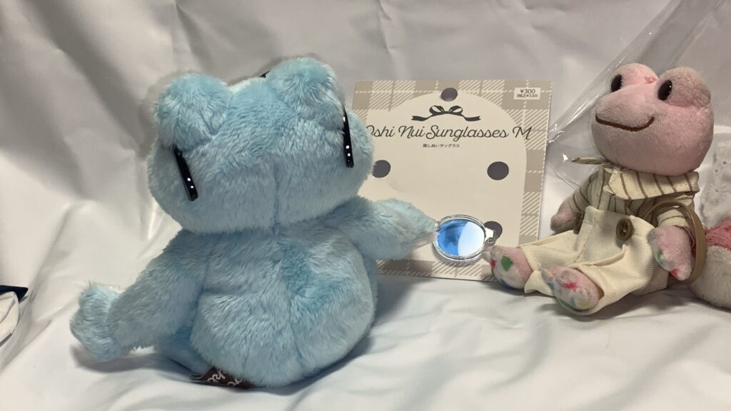 推しぬいサングラスM かえるのピクルス 着用 正面 3COINS