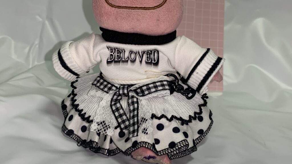 白リボンビスチェ&times;BELOVEDシャツ かえるのピクルス コーデ全体 サンキューマート