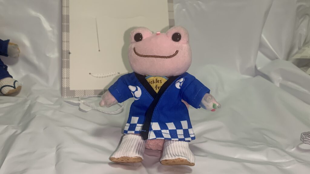 かえるのピクルスの法被M着用・全体像