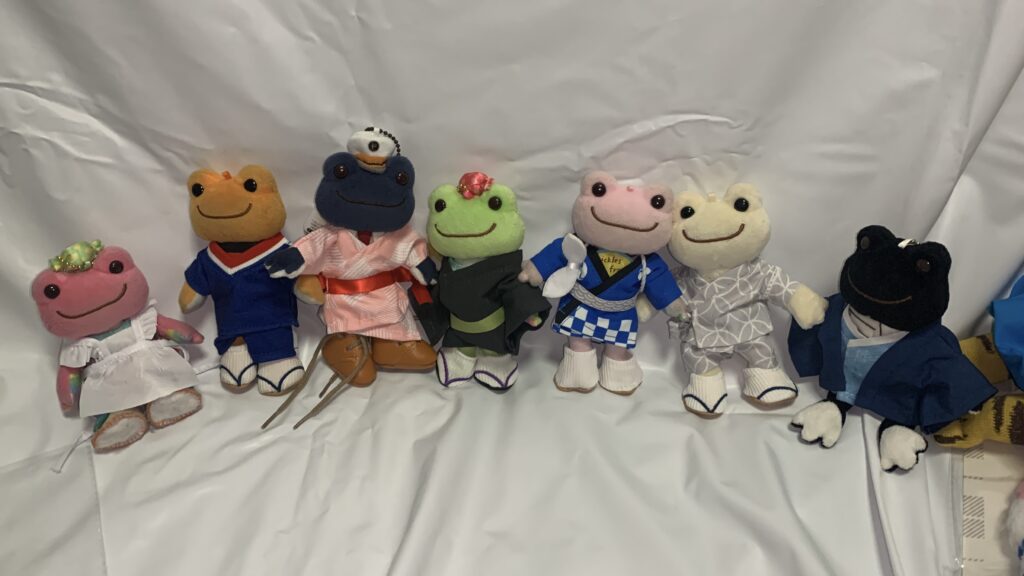 全購入アイテムのコーデ全体像(セリアの浴衣も混じった勢ぞろい)