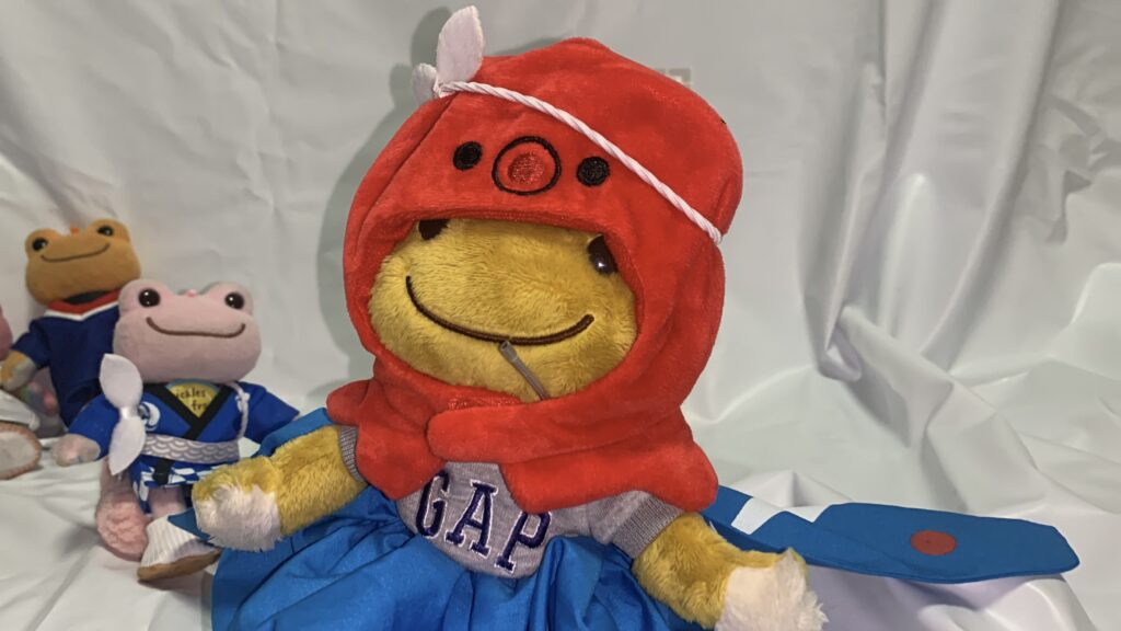 ポケットピクルス・マーちゃんにタコかぶりもの Mを装着した様子