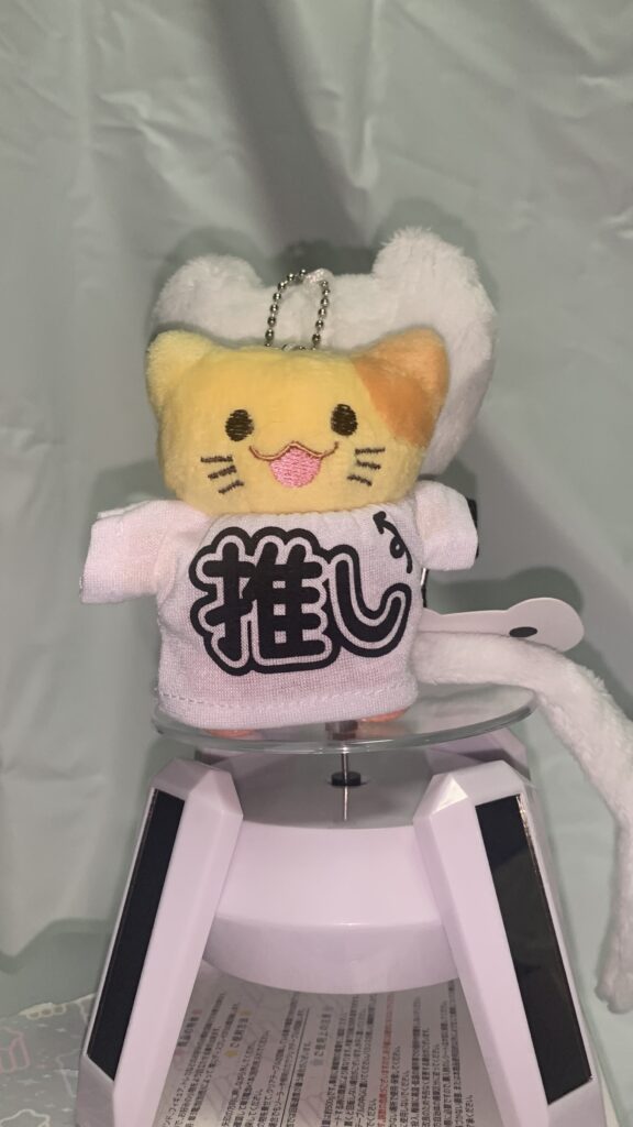 文字Tシャツを着用したみっけちゃんのぬいぐるみ