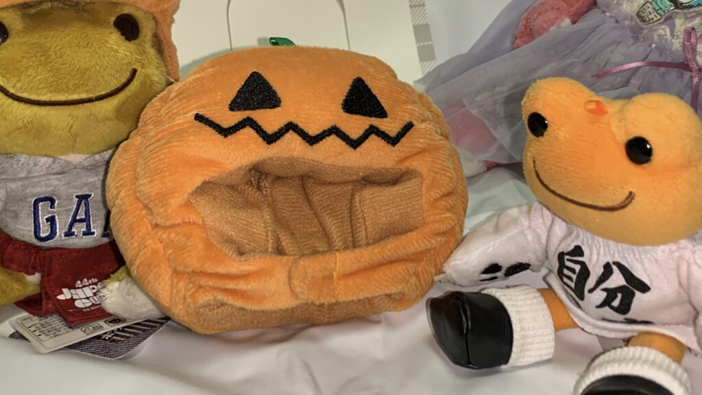 かぼちゃかぶりもの:Mのマジックテープ留め