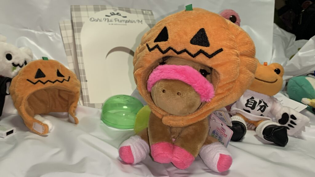 かぼちゃかぶりもの：Mをかぶったアイドルホースのアゲアゲギャル